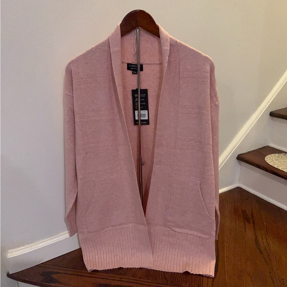 Blush Pink Women's cashmere Cardigan